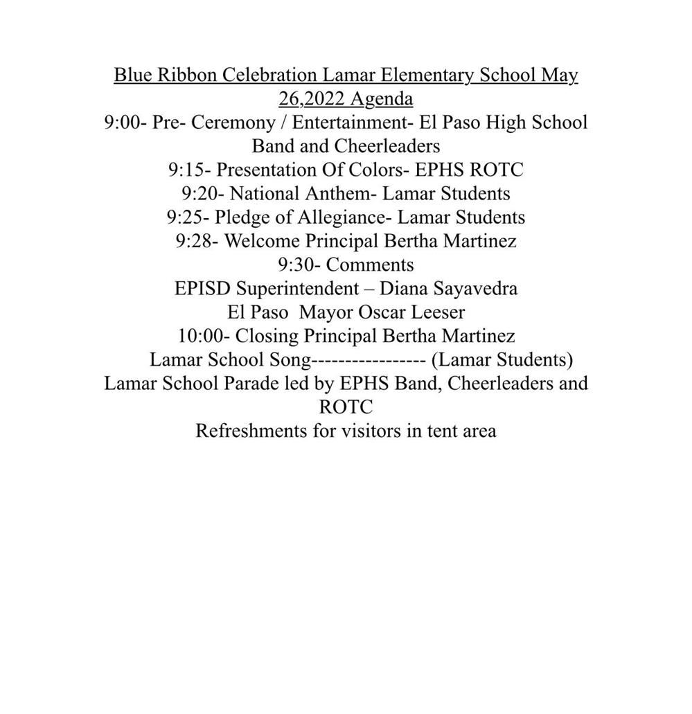 Blue Ribbon Celebration